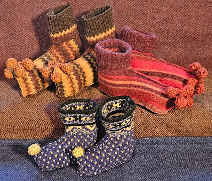 Sweaterfelt Slippers for the whole family